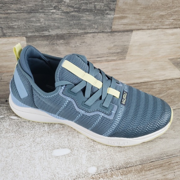 KURU Shoes - Kuru Atom Womens Shoes Sz 9.5 M Running Muted Blue Gray Mesh Lace Up Sneakers